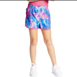 C9 by Champion Girls' 2" Woven Running Shorts Size Large 10-12 Pink Blue EUC